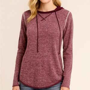 Autumn Cashmere Burgundy Hoodie Sweatshirt
